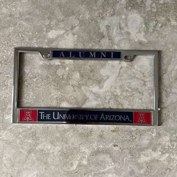 NIB University of Arizona Alumni Chrome License Plate Frame - Picture 2 of 4